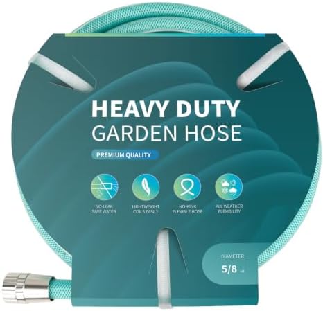 Garden Hose 75ft x 5/8", Green by Fevone