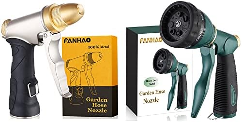 FANHAO Garden Hose Nozzle Sprayer Heavy Duty, 100% Metal by FANHAO