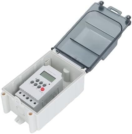 Hyuduo Pool Pump Timer, Outdoor Digital Timer Box with Built in Battery for 3 Years, 7 Day 28 On Off Programmable Switch for Pool Pump, Water Heater, SPA, Outdoor Lights - Image 2