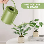 Plant Watering Can, 50 oz / 1500 ml Stainless Steel Metal - Modern Decorative with Long Spout for Indoor Potted Plants, Bonsai, Garden Flowers, Saga Green - Image 6