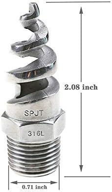 Beduan 3/8 Male Spiral Cone Atomization Nozzle 316SS Atomized Sprayer 10PCS - Image 2