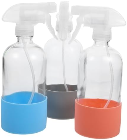 Levemolo 3pcs Slip Spray Bottle Glass Fine Mist Reusable for Plant Watering Car Cleaning by levemolo