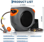 65FT Retractable Garden Hose Reel, 1/2" In Mesh PVC Water Hose Reels with 10-Function Spray Nozzle, Automatic Slow Retraction System, Any Length Lock for Garden, Yard & Outdoor Watering - Image 3