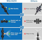 50ft/15M Misters for Outside Patio with Water Filter Misting Systems Pre-Assembled 15 Brass Mist Nozzles, Installation-Free Outdoor Misting Cooling System for Garden Waterpark Greenhouse - Image 5
