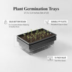 Indoor Gardening & Greenhouse Bench Seedling Trays, 10-Pack Solid Bottom Plant Germination Trays for Bottom Watering, 15.35 x 11.42 Inches - Image 5
