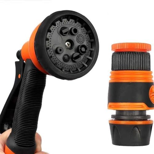 Automatic Retractable Hose Reel, Wall Mounted Garden Hose Reel with 6 Pattern Spraying Modes, 180° Swivel Bracket, Slow Retraction for Car Washing and Yard Cleaning - Image 7