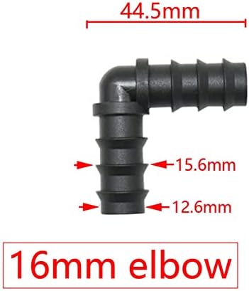 Generic 16mm 20mm 25mm Garden Irrigation Pipe Barb Connector Tee Elbow End Plug PE Pipe Coupler Micro Drip Irrigation Adapter For Garden(Red) - Image 6