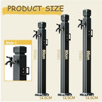 Floor-Mounted Water Feature Column Stainless Steel Hose Stand with Spigot, Vertical Garden Tap for Patio Yard Lawn Irrigation Washing, Yard Hydrant(Style 1,Height: 80cm/31.5in) - Image 2