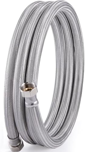 10ft x 5/8" ID Garden Leader Hose,Stainless Steel Braided Layer Water Hose by TOHONGADON