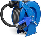 Fuel Hose Reel 3/4" x 50', Spring-Driven Retractable Diesel Reel by Brearo