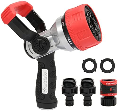 Eden 96806 Heavy Duty Metal Garden Hose Spray Nozzle Quick Connect Starter Set with Eden 95210 Premium Garden Hose Fitting Quick Connect 5 pc Set - Image 2