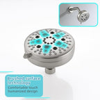 Brushed Nickel Shower System with High Pressure 6-Spray Rain Shower Head, 360° Rotatable Anti-Clog Silicone Nozzles, Wall-Mounted Shower Faucet Set, Rustproof ABS for Bathroom Upgrade - Image 3