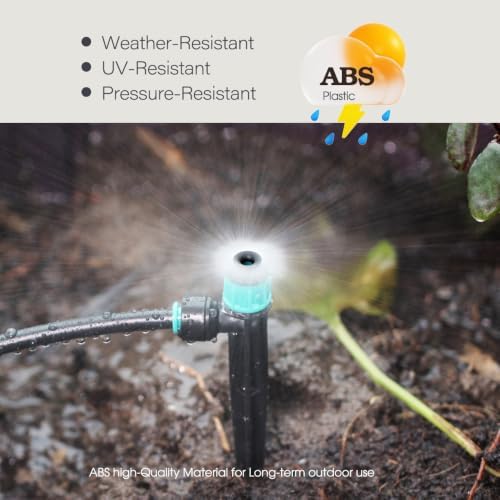100PCS Garden 14CM Vortex Watering Sprinklers for 1/4 Inch PE Irrigation Hose Drip Emitter 40-60L/H Micro Sprayer Quick Connect Watering System Nozzle (100,Vortex Nozzle) - Image 3