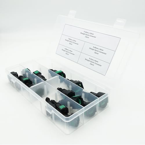 AC PERFORMANCE 15PCS Assorted Fuel Line Straight Quick Connector Kit, SAE 7.89mm & 9.49mm & 9.89mm to 8mm, 6.3mm to 6mm, 11.8mm to 10mm - Image 4