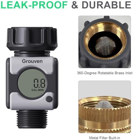 Garden Sprinkler Timer & Water Flow Meter with Brass Inlet - Image 7
