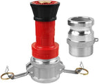 2 Inch NH Fire Hose Nozzle Kit, Metal Fireman Hose Accessory, 90 psi Pressure Output, 50 ft Range, Adjustable Spray for Fire Fighting, 6.7 x 3.9 x 5.9 in by Unknown