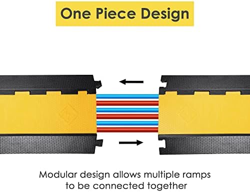 Yescom Cable Ramp Protector 3 Channel Garden Hose Protecitive 44000 Lbs - Image 3