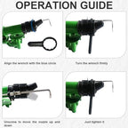 2" Farm Irrigation Sprinklers, Farm Irrigation Sprinkler with Pressure Gauge, 360° Large-Area Watering Spray, Watering Spray with 7 Replacement Nozzle, for Farmland, Farm Irrigation, Industrial - Image 5