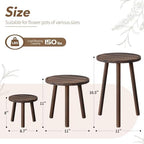 3-Pack Taller Plant Stand Indoor, Single Wood Plant Stool for 6-12 Inch Pot - Image 3