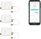YoLink LeakStop 1-Channel, 3-Pack, Auto Shutoff Valves & Leak Detectors for Toilets/Sinks, Real-Time Monitoring, LoRa Long-Range, 2 AA Up to 5-Year Battery – Hub Required by YoLink
