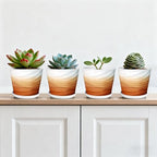 5 Inch Ceramic Plant Pot(5.5 in Diameter, 4 Pack) - Image 4