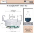Curtis Wagner 10" Clear Hanging Basket Drip Pan Saucer (15-Pack) - Image 2