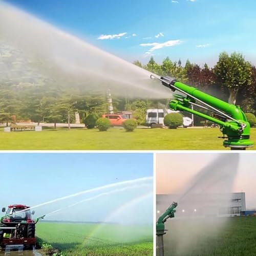 Farm Irrigation Sprinkler Gun, 360° Large-Area Metal Water Spray, Heavy-Duty Rain Gun for Industrial Dust Removal and Garden Irrigation, 2 Inch - Image 2