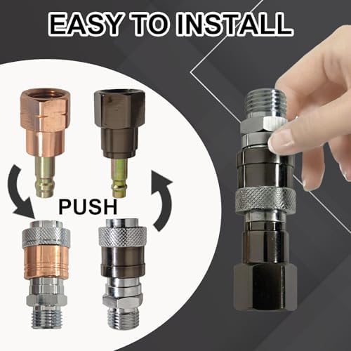 Oxy Acetylene Torch Hose Quick Connect Fittings B-Size 9/16"-18 4PCS - Image 6
