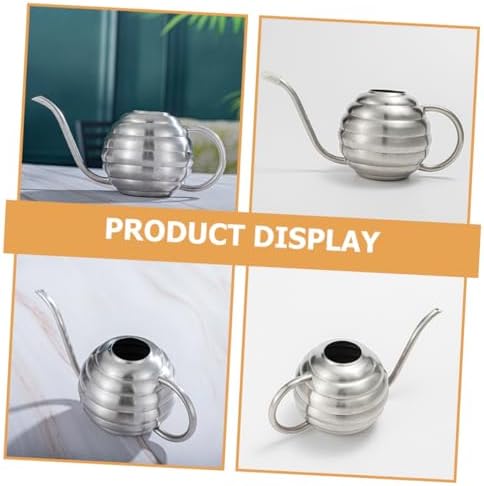 Toyvian Indoor Garden Tool Water Containers Stainless Steel Watering Pot Long Spout Watering Can Metal Sprinkler - Image 5