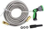 Focket Garden Hose Nozzle, 50ft Adjustable Rustproof Stainless Steel Heavy Duty Garden Hose Sprayer, Water Nozzle with Multi Pattern Spray for Yard Lawn Car Washing Cleaning - Image 6