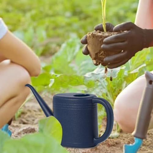 1l Small Watering Can, Pp Garden Watering Jug with Long Spout, Non Slip Base Lightweight Waterings Jug, Easy Pour Plant Water Can for Indoor House Patio Porch Lawn Backyard Blue - Image 3