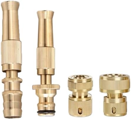 Expandable Garden Hose Repair Kit 3 Sets Brass Hose Connector with High-Pressure Pipe Nozzle Adjustable Garden Sprayer with Powerful Nozzles(Set A) by Unknown