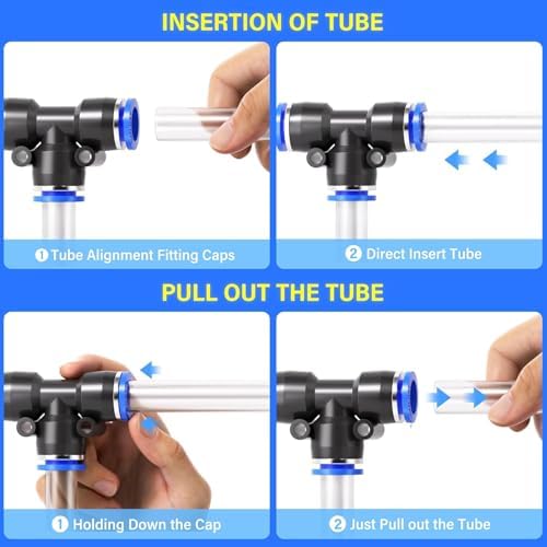 TAILONZ 1/4"-1/2" Push to Connect Fittings Kit 66Pcs - Image 3