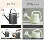 Metal Watering Can for Outdoor Plants, Watering Can Decor 1 Gallon (Gray) - Image 6