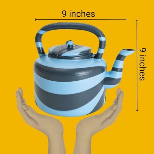 African Delights Watering Can - 1 Gallon Plastic Colorful Watering Jug - Watering Can - Made in Africa - Lota for Bathroom Blue/Black - Image 4