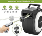 Tuyeho Heavy-Duty Automatic Retractable Garden Hose Reel 90FT Wall Mount - Image 5