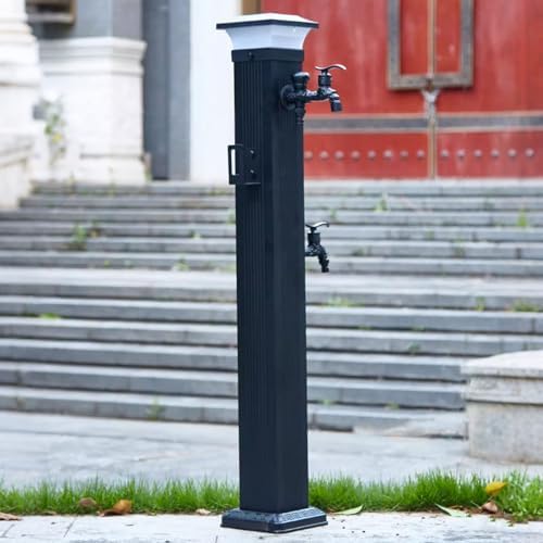 Solar LED Light Water Column, Vertical Garden Water Column, Freestanding Outdoor Faucet, Frost-Proof Fire Hydrant with Hose Holder for Gardening, School(60cm/23.6in) - Image 2