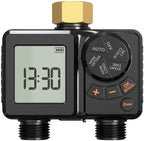 Zunate 2 Zone Smart Water Timer, USB Rechargeable Irrigation Controller with 2.8 Inch Display, Rain Delay and IPX6 Rainproof Housing for Garden Hose Systems (BSP3/4” Thread) - Image 7