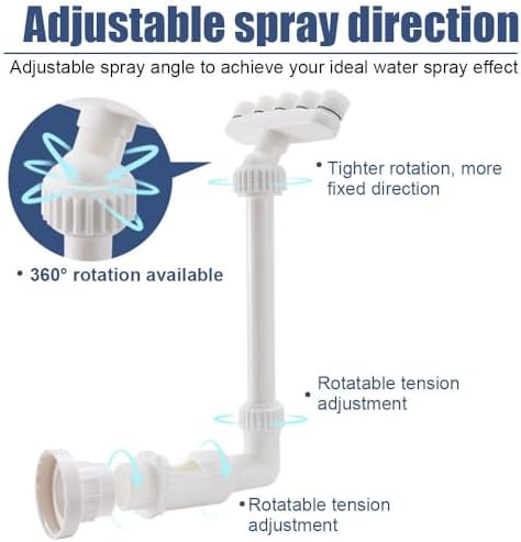 Pool Fountain,Adjustable Spray Direction Pool Sprinkler Fountain with 5 Water Nozzles for Above Ground Inground Pools Cooling - Image 3