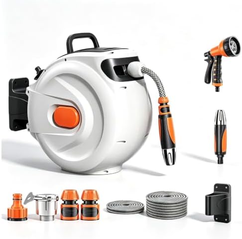 Heavy Duty Wall Mounted Hose Reel for Outdoor Watering by Unknown