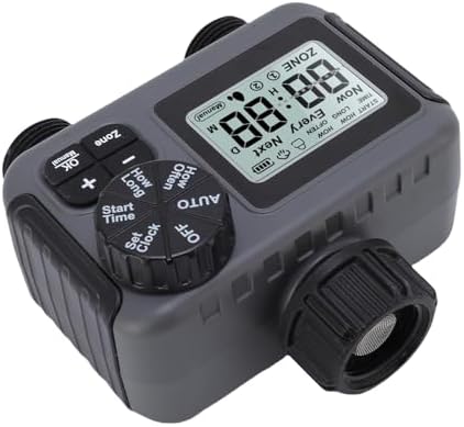 Water Timer for Garden Hose, 2 Zone IPX5 Sprinkler Timer, Programmable Garden Hose with Rain Delay Manual Watering for Lawn Yard - Image 5