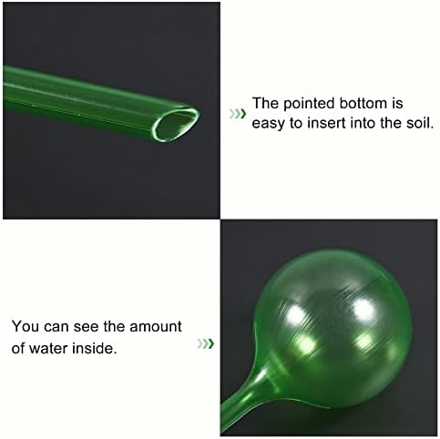MECCANIXITY Self-Watering Bulb 80mm Dia. Plastic Automatic Watering Globe Ball Irrigation Device for Potted Plants, Green 5Pcs - Image 4
