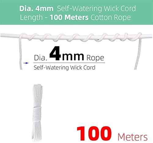 Self Watering Wick Cord, for DIY Automatic Watering DeviceSystem Potted Plant Sitter Auto Drip Irrigation 100m/328.08 Feet 1pcs (Size : 4mmx100m) - Image 2