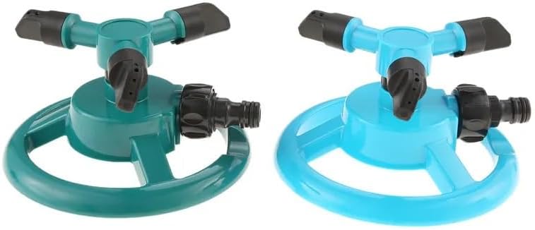 Outdoor 360-Degree Rotating Automatic Sprinkler Garden Irritation 3-arms Nozzles Coupling Watering Cooling System Plastic(Blue) - Image 2