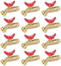 12 Pack Hose Bibb Brass Ball Valve, 1/2" Male NPT Inlet x 3/4" Male GHT Threaded Garden Hose Outlet Connector, 1/4-Turn Sillcock Water Spigot Hose Bibb Valve (1/2" x 3/4") by Ohiyoo