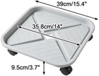 Rolling Plant Stand with Water Drawe, Bottom Watering Tray with Wheels - Image 2