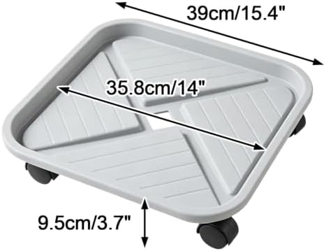 Rolling Plant Stand with Water Drawe, Bottom Watering Tray with Wheels - Image 2