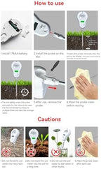 6-in-1 Soil Moisture Meter, PH Tester, Soil Moisture, Fertility, Sunshine Intensity, Temperature, Humidity, with Removable Probe for Gardens, Lawns, Farms (Including 1*AAA Batteries) (3) - Image 7