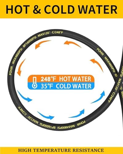 3/8" Pressure Washer Hose 100ft 4800PSI with Swivel Quick Connector - Image 6