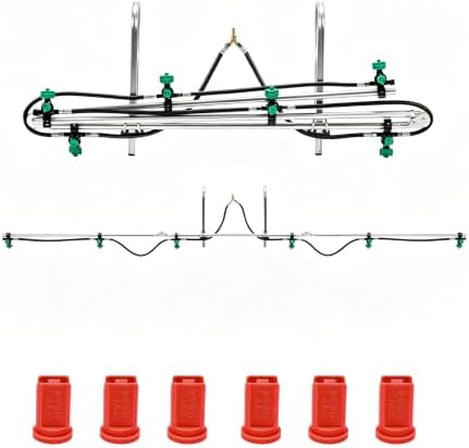 6-Nozzle Foldable Sprayer Boom Kit, Equipped With 2 Heavy-Duty Hooks, 122" Wide, Suitable for ATVs/UTVs, With Adjustable Spray Patterns, Ideal For Large-scale Watering Applications by WUDIALIEN